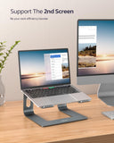 Nulaxy Fully Aluminum Detachable Laptop Stand, Ergonomic Ventilated Cooling Laptop Holder Computer Riser for Desk, Anti - Slip Design Notebook Stand Compatible with All 10 - 16" MacBook/Dell XPS/HP/Lenovo