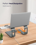 Nulaxy Fully Aluminum Detachable Laptop Stand, Ergonomic Ventilated Cooling Laptop Holder Computer Riser for Desk, Anti - Slip Design Notebook Stand Compatible with All 10 - 16" MacBook/Dell XPS/HP/Lenovo