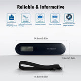 NUTRI FIT Luggage Scale Travel Digital Suitcase Weight Scale Portable Bag Weighing Scale Baggage Weigher, LCD Display 110lb/50kg Electronic Handheld Balance for Packages Airplane Travel Essentials