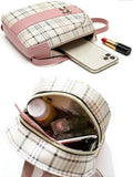 NUWA Plaid Mini Backpack Purse - Cute Bow Lightweight 2 - in - 1 Crossbody Bag, Cell Phone Wallet Pouch, Ideal Gift for Women & Teen Girls, Everyday Casual Use (Black2)