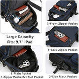 O-TBOST Crossbody Sling Backpack Sling Bag for Men Travel Hiking Chest Bag Daypack (Black)