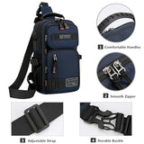 O-TBOST Crossbody Sling Backpack Sling Bag for Men Travel Hiking Chest Bag Daypack (Black)