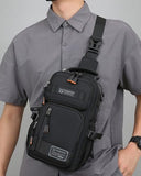 O-TBOST Crossbody Sling Backpack Sling Bag for Men Travel Hiking Chest Bag Daypack (Black)