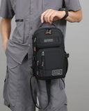O-TBOST Crossbody Sling Backpack Sling Bag for Men Travel Hiking Chest Bag Daypack (Black)