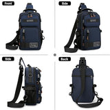 O-TBOST Crossbody Sling Backpack Sling Bag for Men Travel Hiking Chest Bag Daypack (Black)