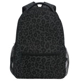 Oarencol Black Leopard Backpack Animal Skin Print Bookbag Daypack Travel Hiking Camping School Laptop Bag