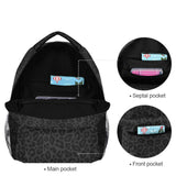 Oarencol Black Leopard Backpack Animal Skin Print Bookbag Daypack Travel Hiking Camping School Laptop Bag
