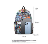 Oarwqvi Graffiti leisure backpack, shoulder bag, student bag, 25L large capacity, birthday gift (A3)