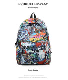 Oarwqvi Graffiti leisure backpack, shoulder bag, student bag, 25L large capacity, birthday gift (A3)