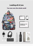 Oarwqvi Graffiti leisure backpack, shoulder bag, student bag, 25L large capacity, birthday gift (A3)
