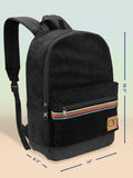 Ocean Pacific OG Corduroy Backpack for Travel, Sports, Beach, Work, Casual Daypack for Men Women Fits 15.6 Inch Laptop (Black)