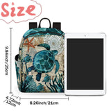 Ocean Turtle Mini Backpack Purse for Women, Sea Turtles Lightweight Small Backpack Casual Travel Bag Daypack for Girls Children Teens Adult School Backpack