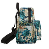 Ocean Turtle Mini Backpack Purse for Women, Sea Turtles Lightweight Small Backpack Casual Travel Bag Daypack for Girls Children Teens Adult School Backpack