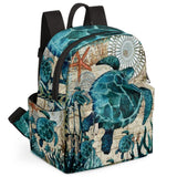 Ocean Turtle Mini Backpack Purse for Women, Sea Turtles Lightweight Small Backpack Casual Travel Bag Daypack for Girls Children Teens Adult School Backpack