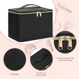 OCHEAL Travel Makeup Bag, Cosmetic Bags for Women Makeup Case Organizer Large Capacity Travel Toiletry Bag Storage Bags with Divider and Handle for Cosmetics Toiletries Brushes Tools - Large, Black