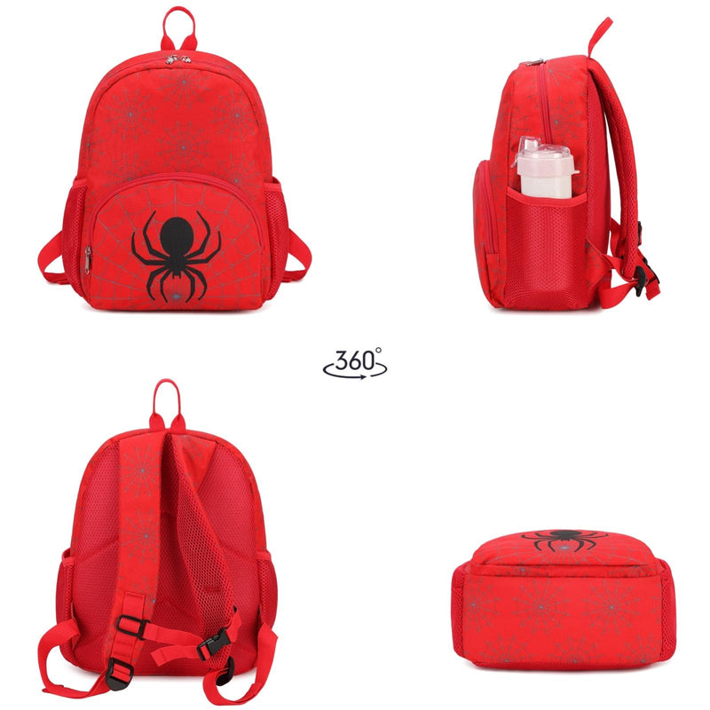 Octsky Toddler Backpack for Little Boys Kids Mini Backpack for Travel School, Red