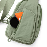 ODODOS Sling Bag with Adjustable Straps Crossbody Chest Bag Lightweight Small Backpack for Casual Outdoor Traveling Hiking, Sage Grey