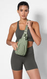 ODODOS Sling Bag with Adjustable Straps Crossbody Chest Bag Lightweight Small Backpack for Casual Outdoor Traveling Hiking, Sage Grey