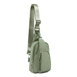 ODODOS Sling Bag with Adjustable Straps Crossbody Chest Bag Lightweight Small Backpack for Casual Outdoor Traveling Hiking, Sage Grey