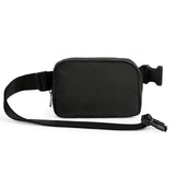 ODODOS Unisex Mini Belt Bag with Adjustable Strap Small Fanny Pack for Workout Running Traveling Hiking, Black
