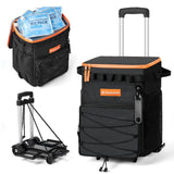 Odoland 48 Can Rolling Cooler Bag with Wheels & Handle, Collapsible Insulated Ice Chest for Beach, Camping & Tailgating - Portable | Backpacks4Less