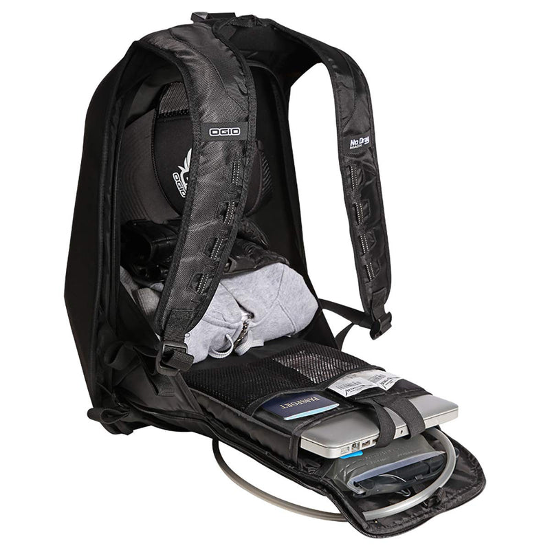 OGIO 123008.36 No Drag Mach 1 Motorcycle Backpack - Stealth Black, 19"H x 12.5"W x 6.5"D