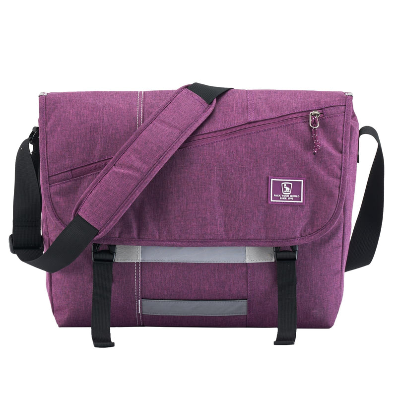 OIWAS Messenger Bag for Women, 15.6 Inch Laptop Satchel Bags for Women Crossbody Shoulder Bag Large Briefcase Computer Bag Work Travel Purple