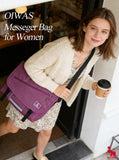 OIWAS Messenger Bag for Women, 15.6 Inch Laptop Satchel Bags for Women Crossbody Shoulder Bag Large Briefcase Computer Bag Work Travel Purple