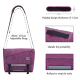 OIWAS Messenger Bag for Women, 15.6 Inch Laptop Satchel Bags for Women Crossbody Shoulder Bag Large Briefcase Computer Bag Work Travel Purple