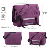 OIWAS Messenger Bag for Women, 15.6 Inch Laptop Satchel Bags for Women Crossbody Shoulder Bag Large Briefcase Computer Bag Work Travel Purple