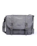 OLD TREND Genuine Leather Moonlight Messenger Bag (Grey)