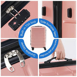 OLIXIS 20 Inch Carry - On Luggage, Hardside Suitcase with Spinner Wheels, Lightweight ABS Hard Shell Travel Luggage, TSA Approved Lock, Expandable Small Suitcase for Business & Travel–Pink