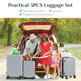OLIXIS 20 Inch Carry-On Luggage, Hardside Suitcase with Spinner Wheels, Lightweight ABS Hard Shell Travel Luggage, TSA Approved Lock, Expandable Small Suitcase for Business & Travel–Light Grey