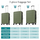OLIXIS 20 Inch Carry-On Luggage, Hardside Suitcase with Spinner Wheels, Lightweight ABS Hard Shell Travel Luggage, TSA Approved Lock, Expandable Small Suitcase for Business & Travel–Olive Green