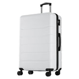 OLIXIS 28 Inch Luggage, Hardside Checked Suitcase with Spinner Wheels, Lightweight ABS Hard Shell Travel Luggage, TSA Approved Lock, Expandable Large Suitcase for Business & Travel–White