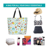 OLUSENMO Summer Beachy Tote Shoulder Bag Large Durable Eco - friendly Handbag Lightweight & Stylish,Perfect for Beach/Travel/Work - 19.7x15.7x5.9 Inch