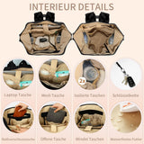 Omanmoli Diaper Bag Backpack,Large Neoprene Baby Bag for Boys Girls with 15 Diaper Bag Organizer,2 Insulated Pockets,Changing Pad,Stroller Straps,Black