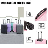 OMBRY Luggage Set 3 Pieces -Suitcase Set - Luggage with Wheels - Check-in Luggage - PC + ABS Durable Suitcase Rotating Silent Wheels 3-Piece 20/24/28 (pink)