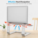 OMOTON Laptop Stand, Detachable Laptop Mount, Aluminum Laptop Holder Stand for Desk, Compatible with MacBook Air/Pro, Dell, HP All Laptops (11 - 16 inch), Silver