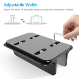 OMOTON Vertical Laptop Stand Holder, Desktop Aluminum Stand for MacBook with Adjustable Dock Size, Fits All MacBook, Surface, Chromebook and Gaming Laptops (Up to 17.3 inches),Black