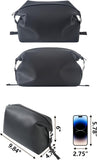 Onbagway 6"x 9.84" 4.5L Large Silicone Toiletry Bag,Waterproof Leakproof Foldable Travel Organizer,Dopp Kit Alternative for Men & Women,Black