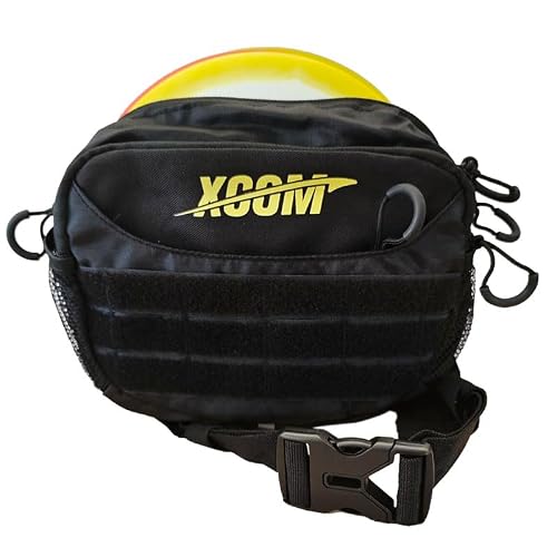 ONEATTACK Disc Golf Starter Bag Waist Fanny, Basic Portable Waist Bag Storage for 3-5 Discs, with Adjustable Strap, 3 Zipped Pockets | Backpacks4Less