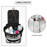 onemoky Travel Toiletry Bag, Hanging Clear Toiletry Bag for Women Men, Waterproof Travel Bag for Toiletries, Clear Makeup Bag Portable Shower Bag With Hanging Hook for Bathroom, Gym, Camping