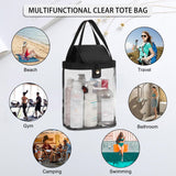 onemoky Travel Toiletry Bag, Hanging Clear Toiletry Bag for Women Men, Waterproof Travel Bag for Toiletries, Clear Makeup Bag Portable Shower Bag With Hanging Hook for Bathroom, Gym, Camping