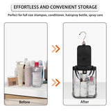 onemoky Travel Toiletry Bag, Hanging Clear Toiletry Bag for Women Men, Waterproof Travel Bag for Toiletries, Clear Makeup Bag Portable Shower Bag With Hanging Hook for Bathroom, Gym, Camping