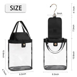 onemoky Travel Toiletry Bag, Hanging Clear Toiletry Bag for Women Men, Waterproof Travel Bag for Toiletries, Clear Makeup Bag Portable Shower Bag With Hanging Hook for Bathroom, Gym, Camping