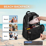 Oraben Heavy Duty Mesh Backpack for Beach Work, Mesh Bookbag 25L