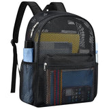 Oraben Heavy Duty Mesh Backpack for Beach Work, Mesh Bookbag 25L