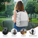 Oraben Heavy Duty Mesh Backpack with Rain Cover Ventilated Swim & Gym Bag College Mesh backpack, See Through Backpacks for School Beach Outdoor Sports