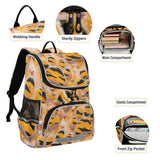 Orange Tigerpaw Stars Flowers Specks Kids Toddler Backpack for Boys & Girls 1 PC School Travel Simple Modern Backpack for Teens Men Women Schoolbag Bookbags for Elementary Middle Preschool